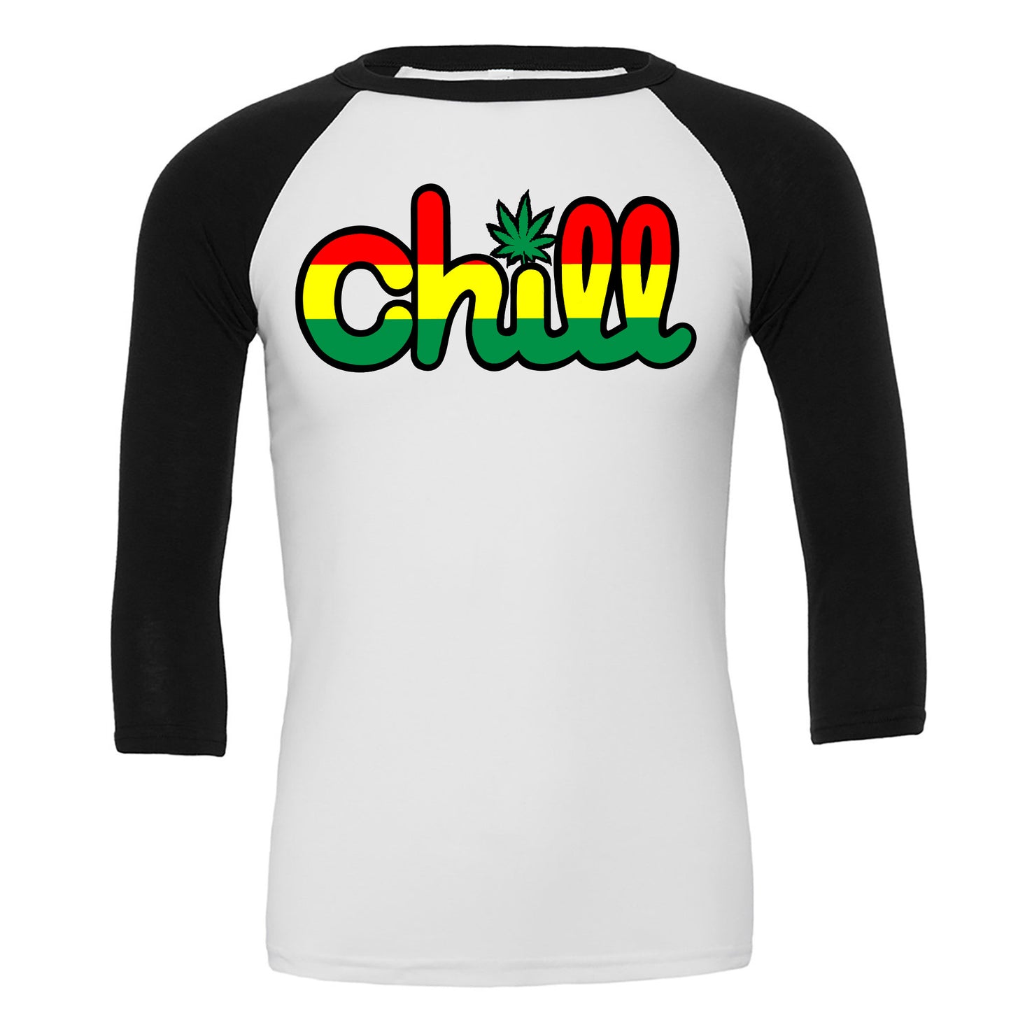 Chill Leaf Rasta Baseball 3/4 Sleeve T