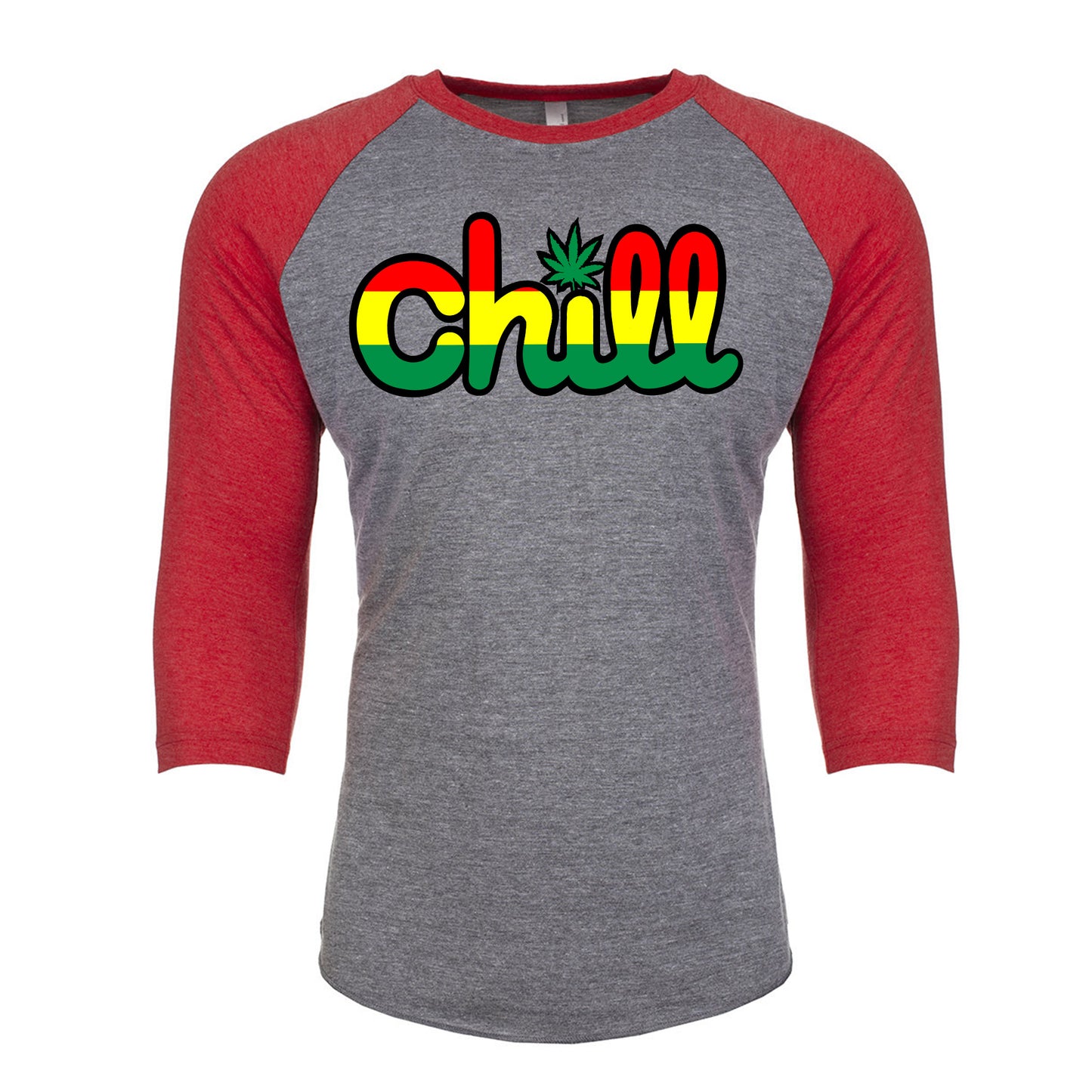 Chill Leaf Rasta Baseball 3/4 Sleeve T