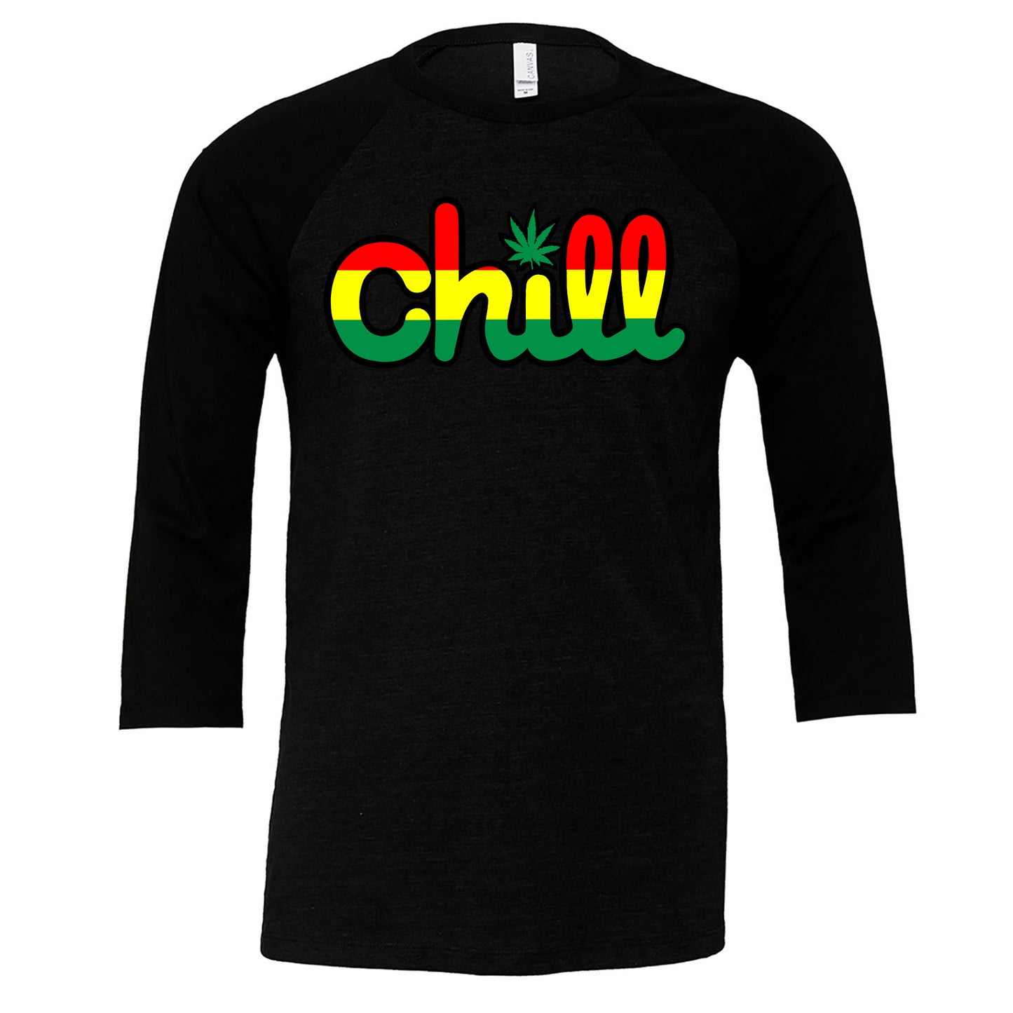 Chill Leaf Rasta Baseball 3/4 Sleeve T