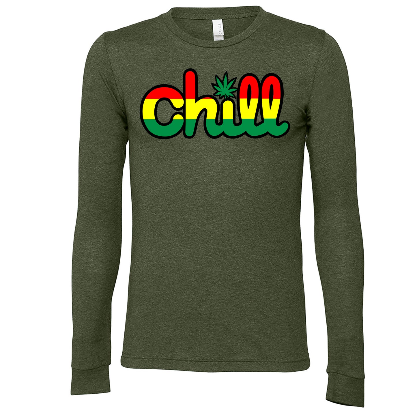 Chill Leaf Rasta Long Sleeve T