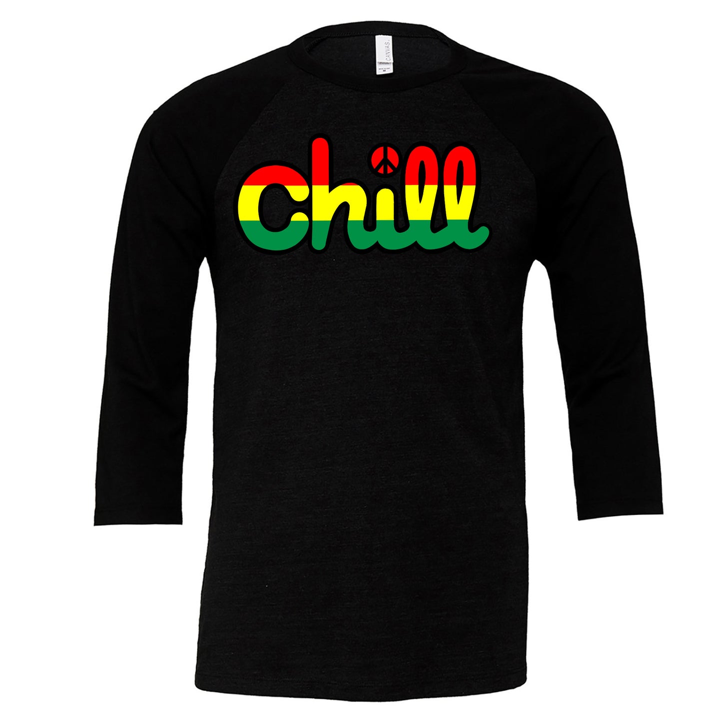 Chill Peace Rasta Baseball 3/4 Sleeve T