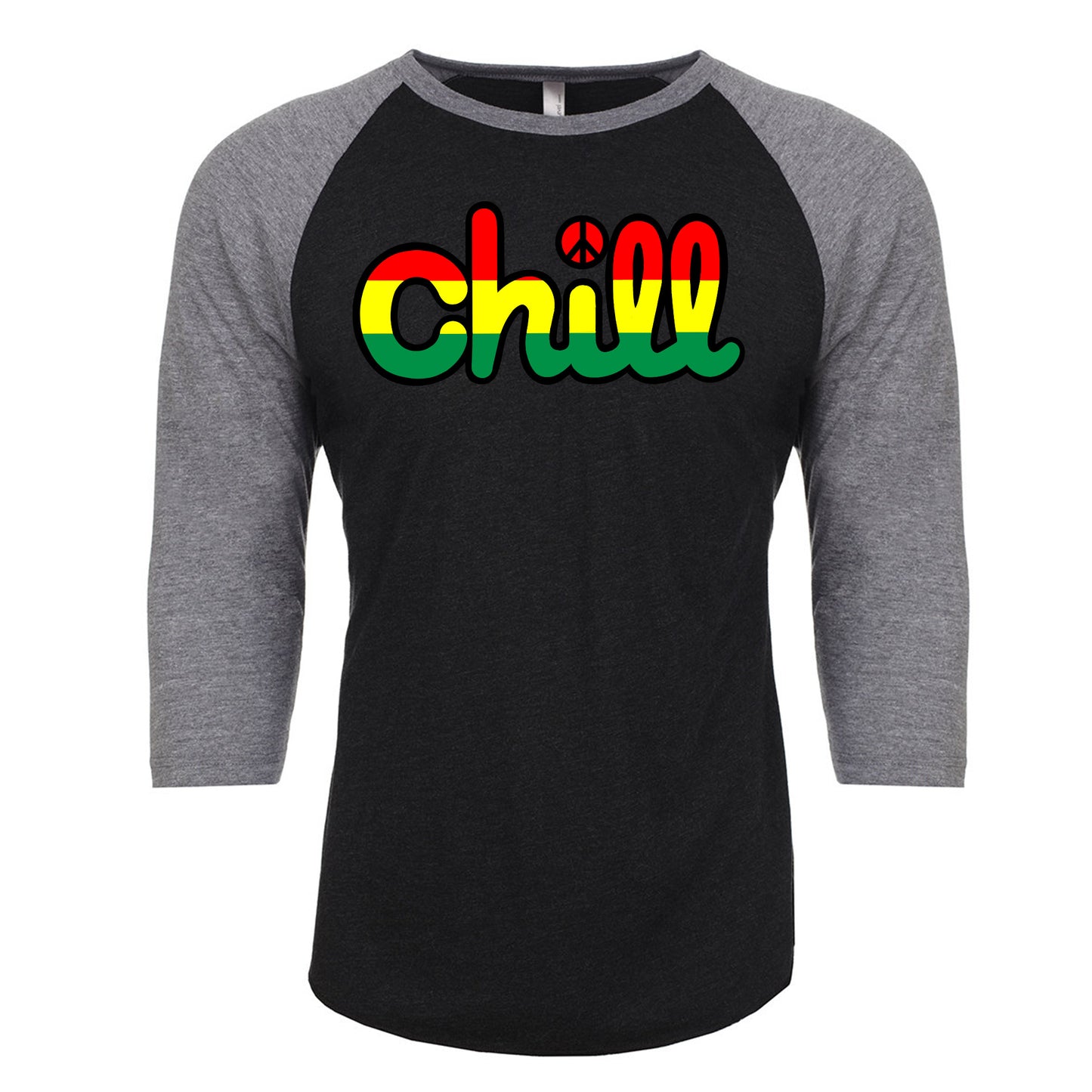 Chill Peace Rasta Baseball 3/4 Sleeve T