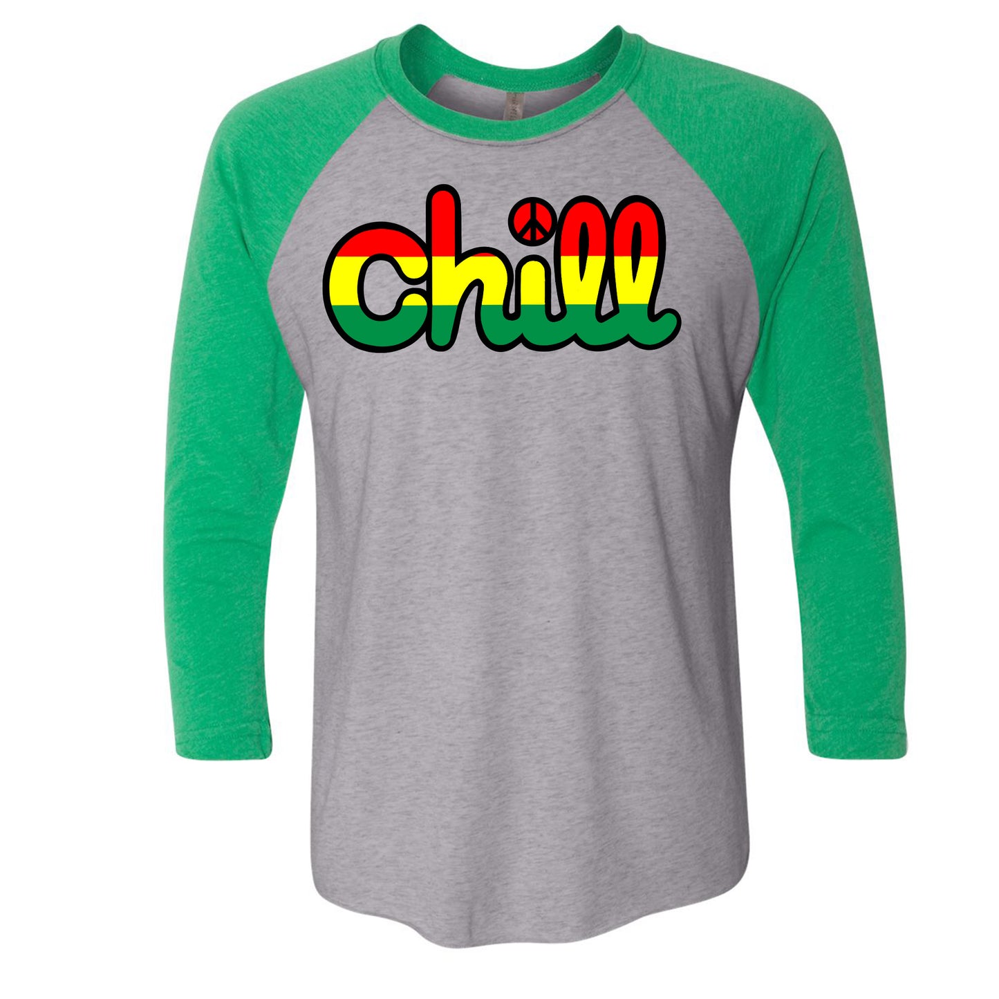 Chill Peace Rasta Baseball 3/4 Sleeve T