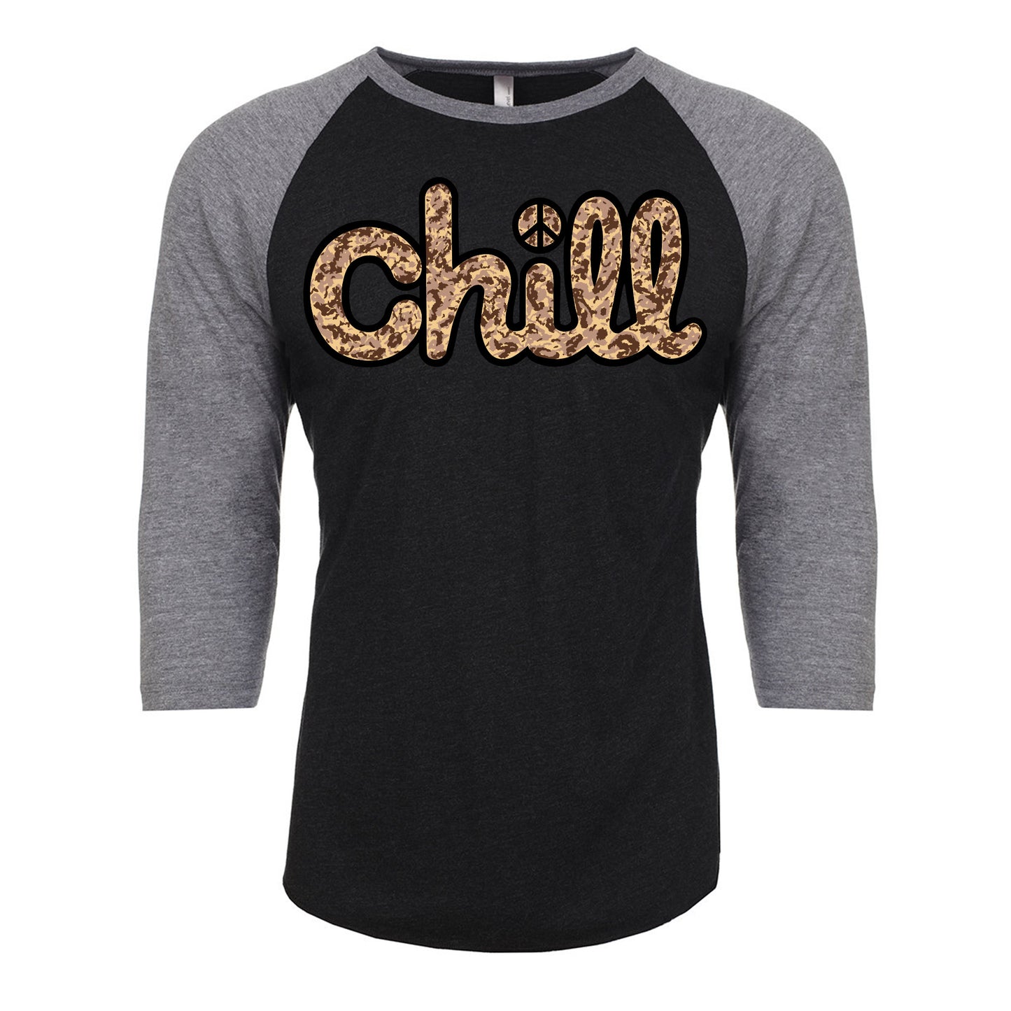 Chill Peace Sand Camo Baseball 3/4 Sleeve T