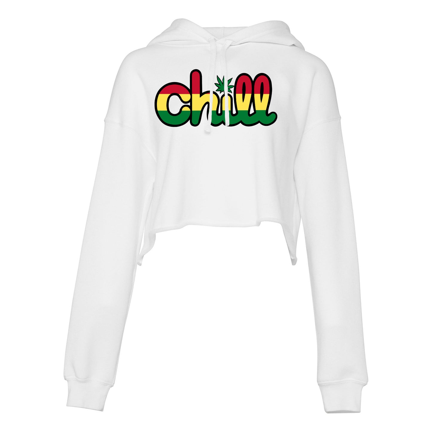 Womens Chill Leaf Rasta Crop Hood