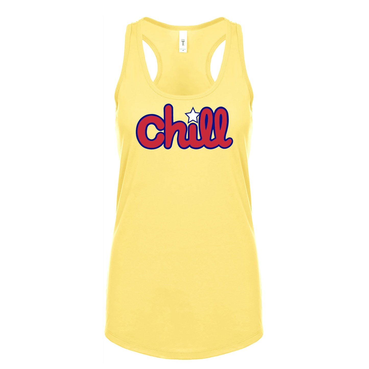 Womens Chill Patriot Star Racerback Tank