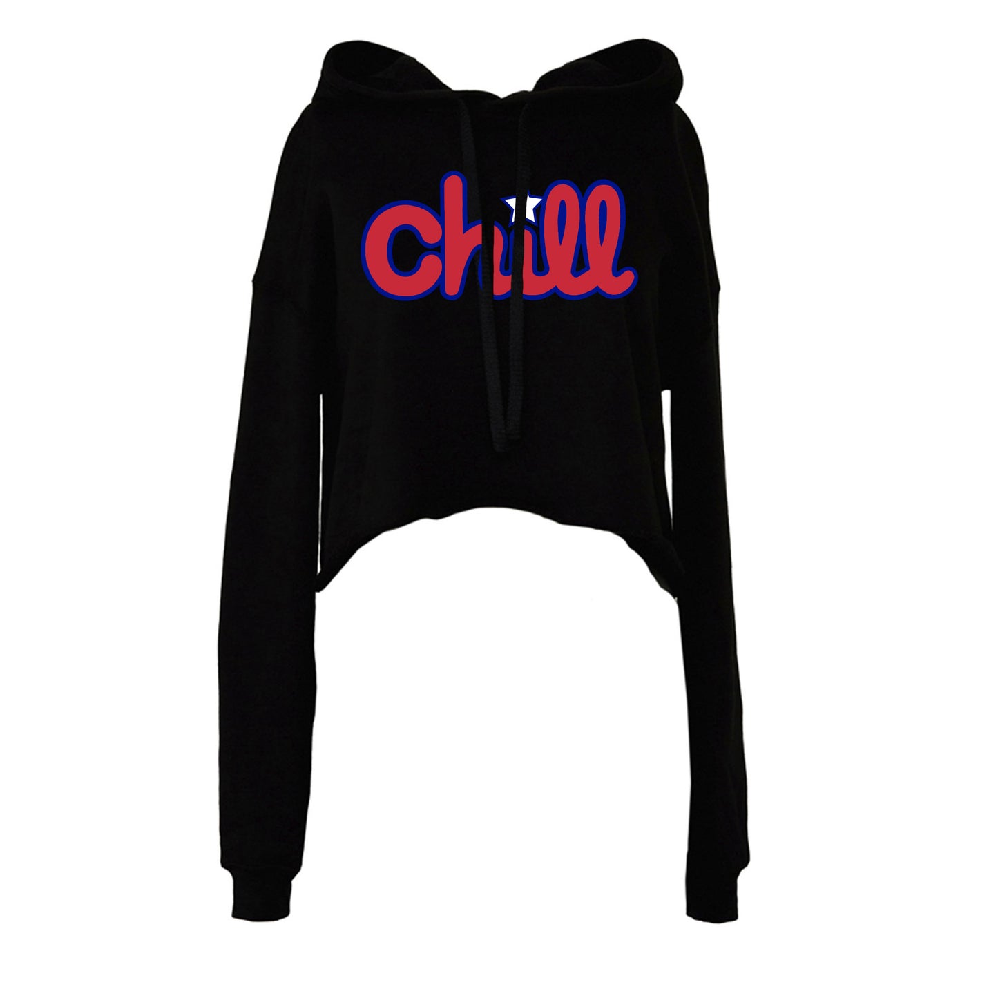 Womens Chill Patriot Star Crop Hood