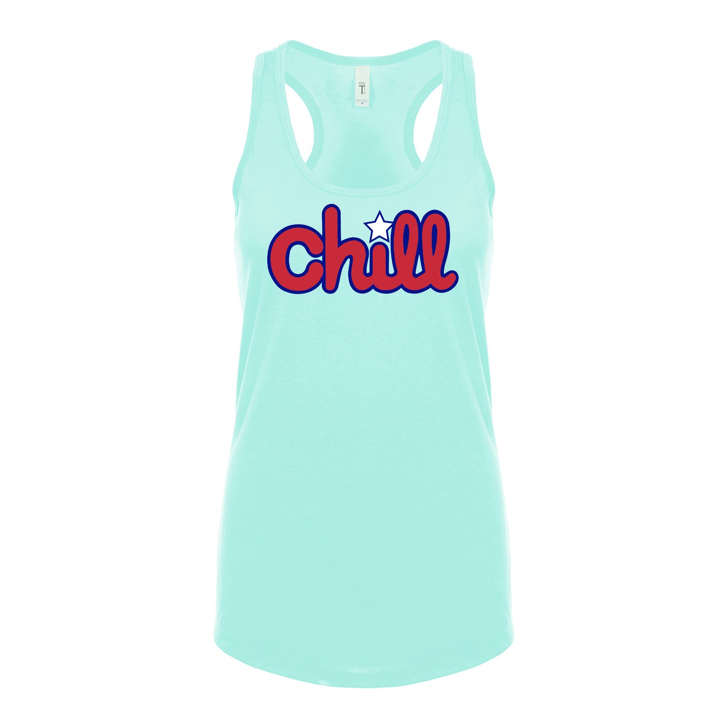 Womens Chill Patriot Star Racerback Tank