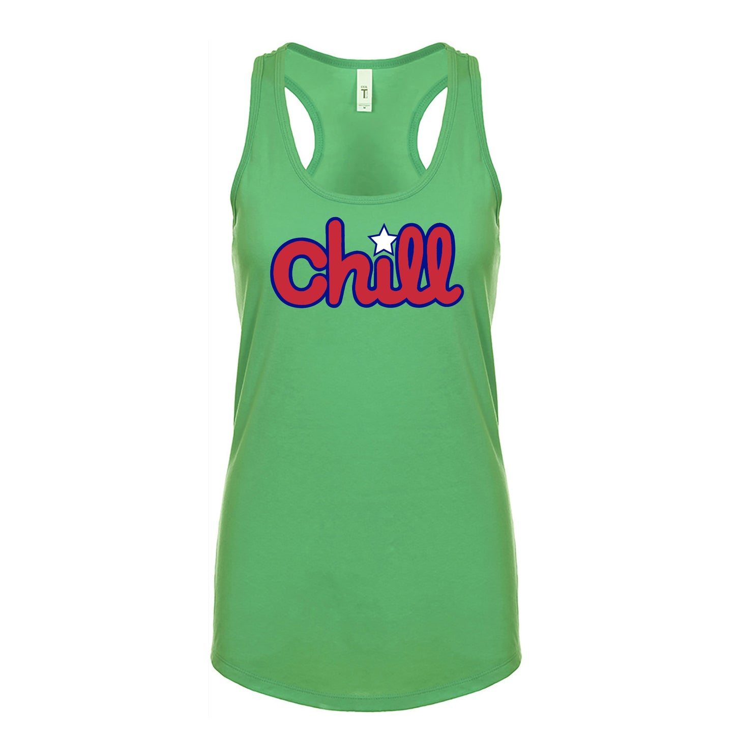 Womens Chill Patriot Star Racerback Tank