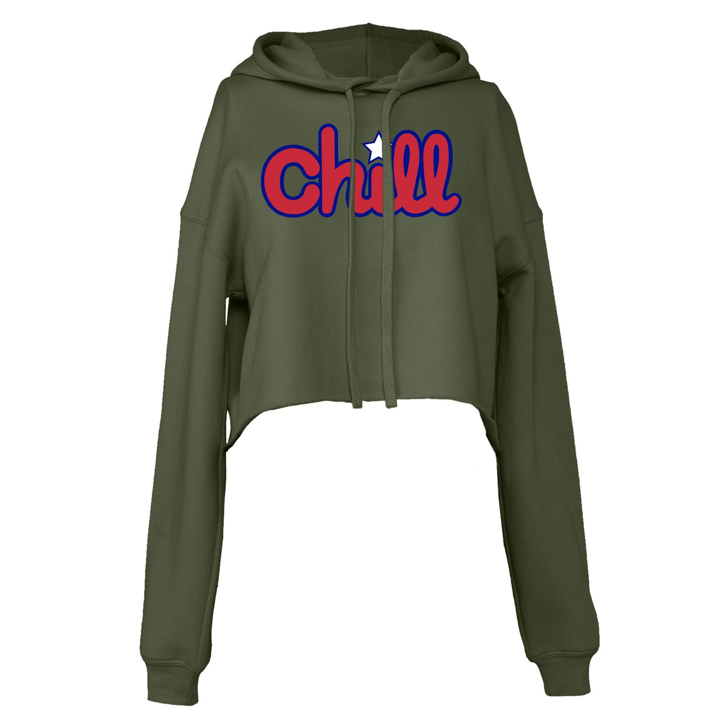 Womens Chill Patriot Star Crop Hood