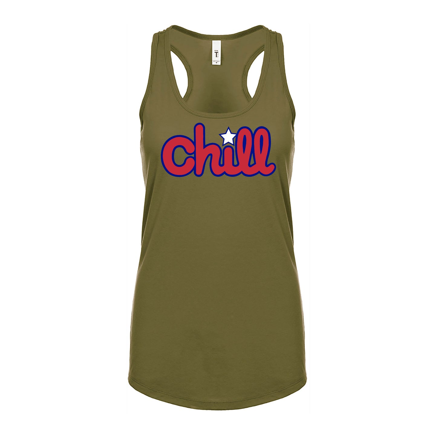 Womens Chill Patriot Star Racerback Tank