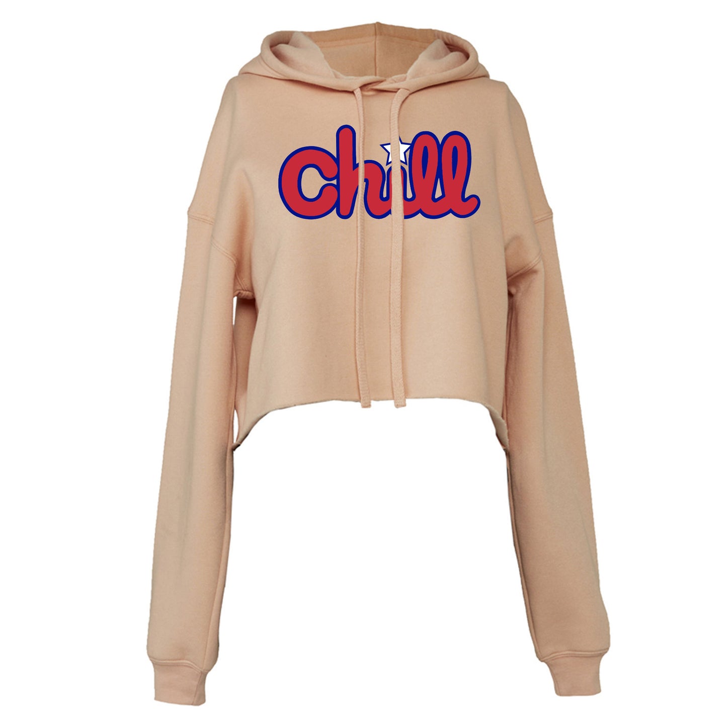 Womens Chill Patriot Star Crop Hood