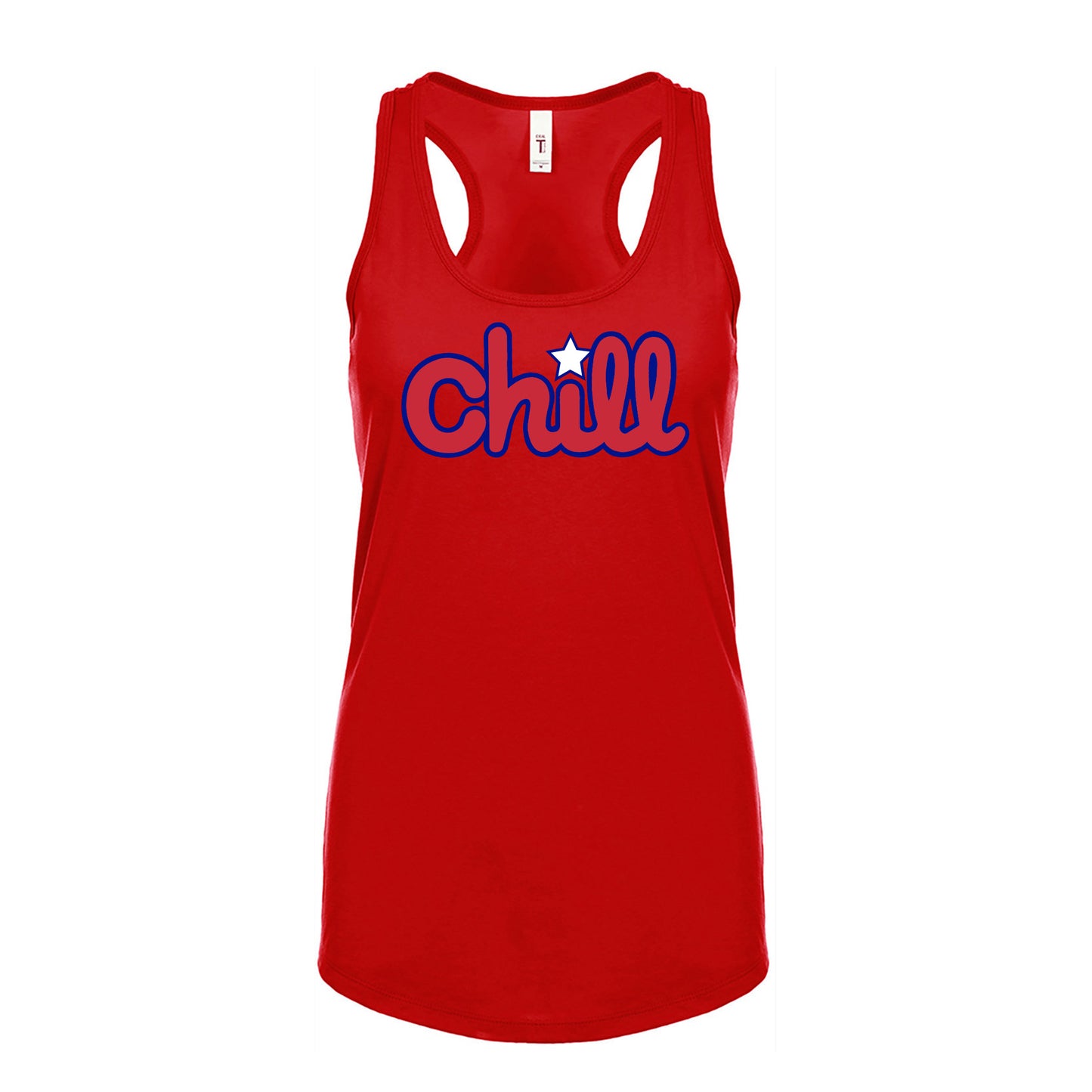 Womens Chill Patriot Star Racerback Tank