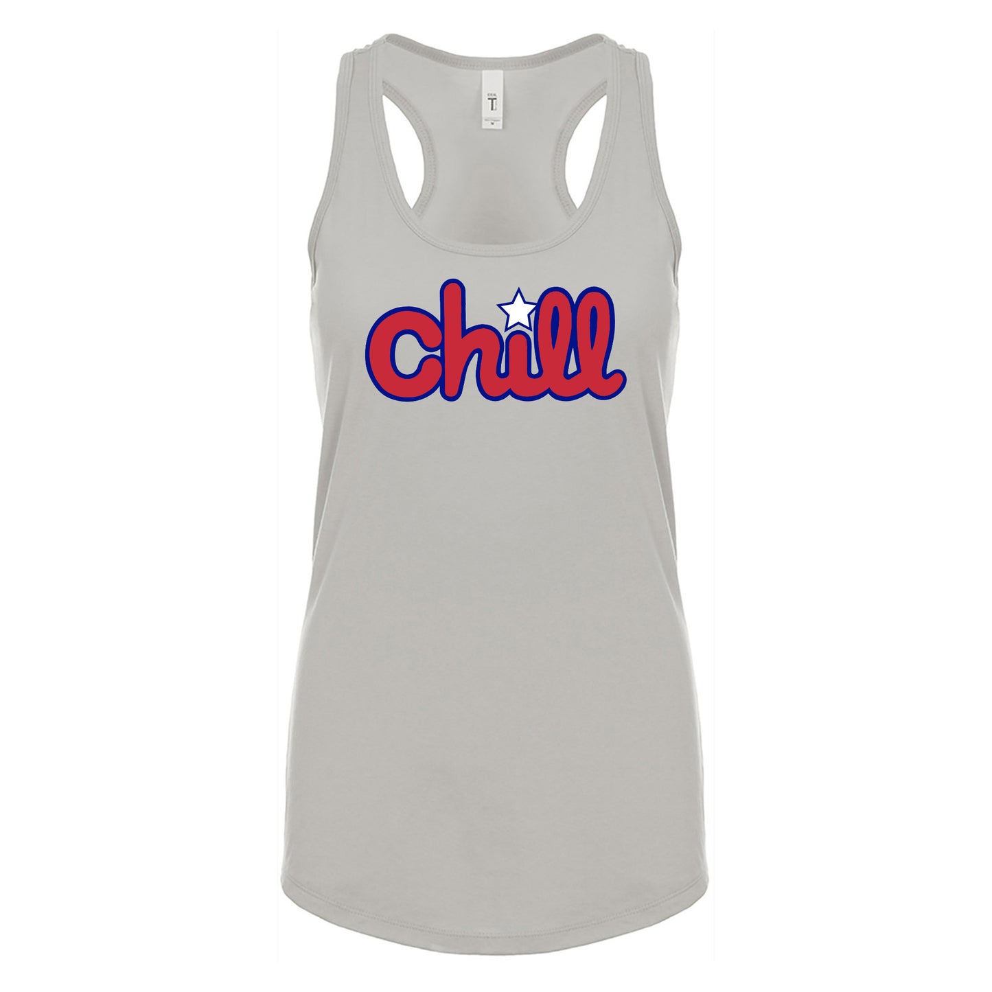 Womens Chill Patriot Star Racerback Tank