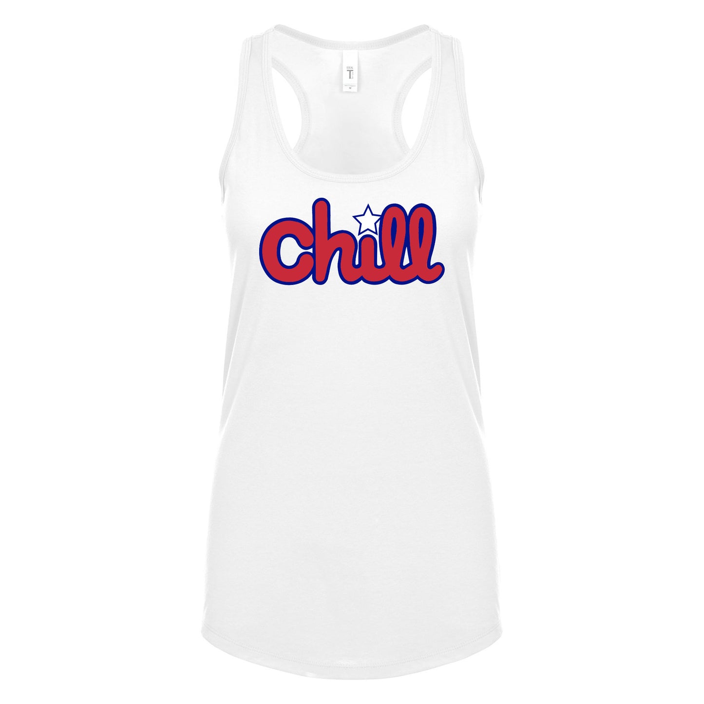 Womens Chill Patriot Star Racerback Tank