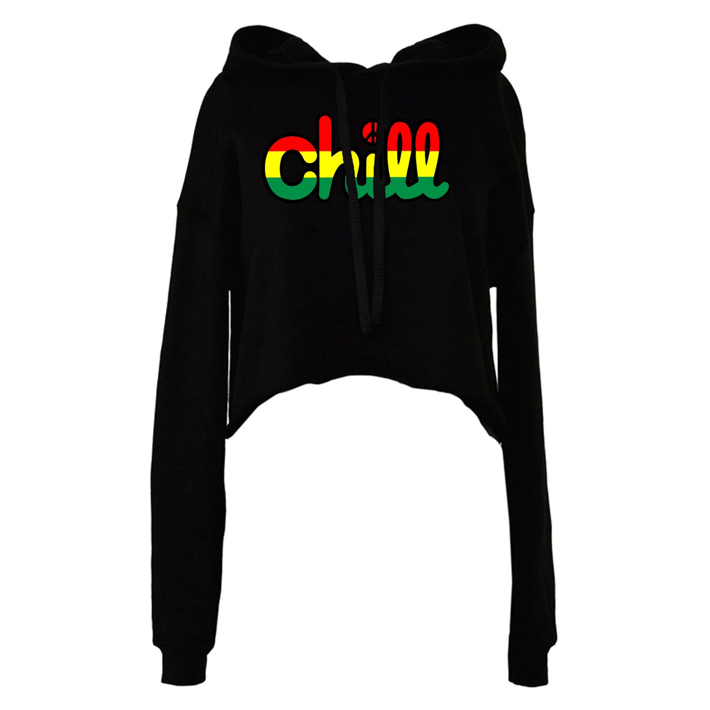 Womens Chill Peace Rasta Crop Hood