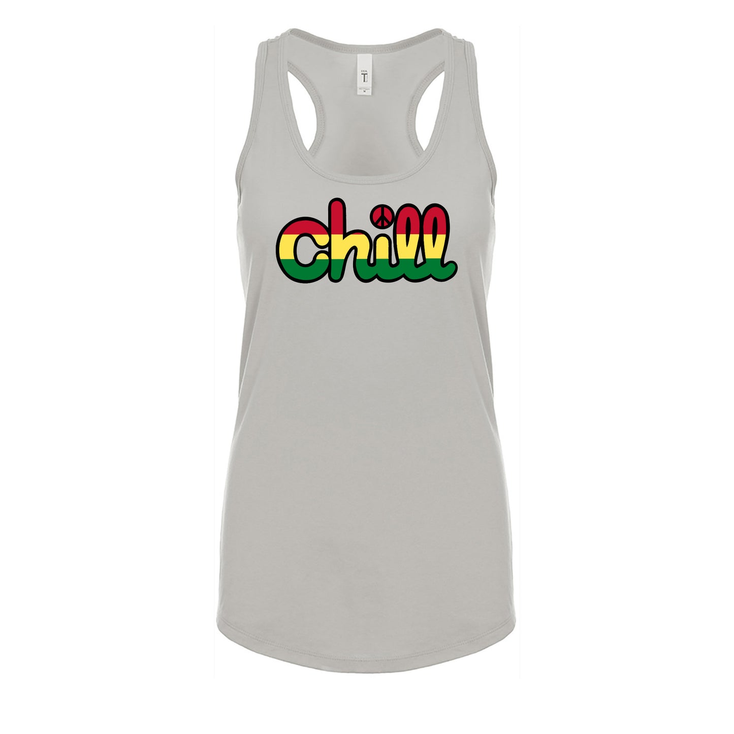 Womens Chill Peace Rasta Racerback Tank