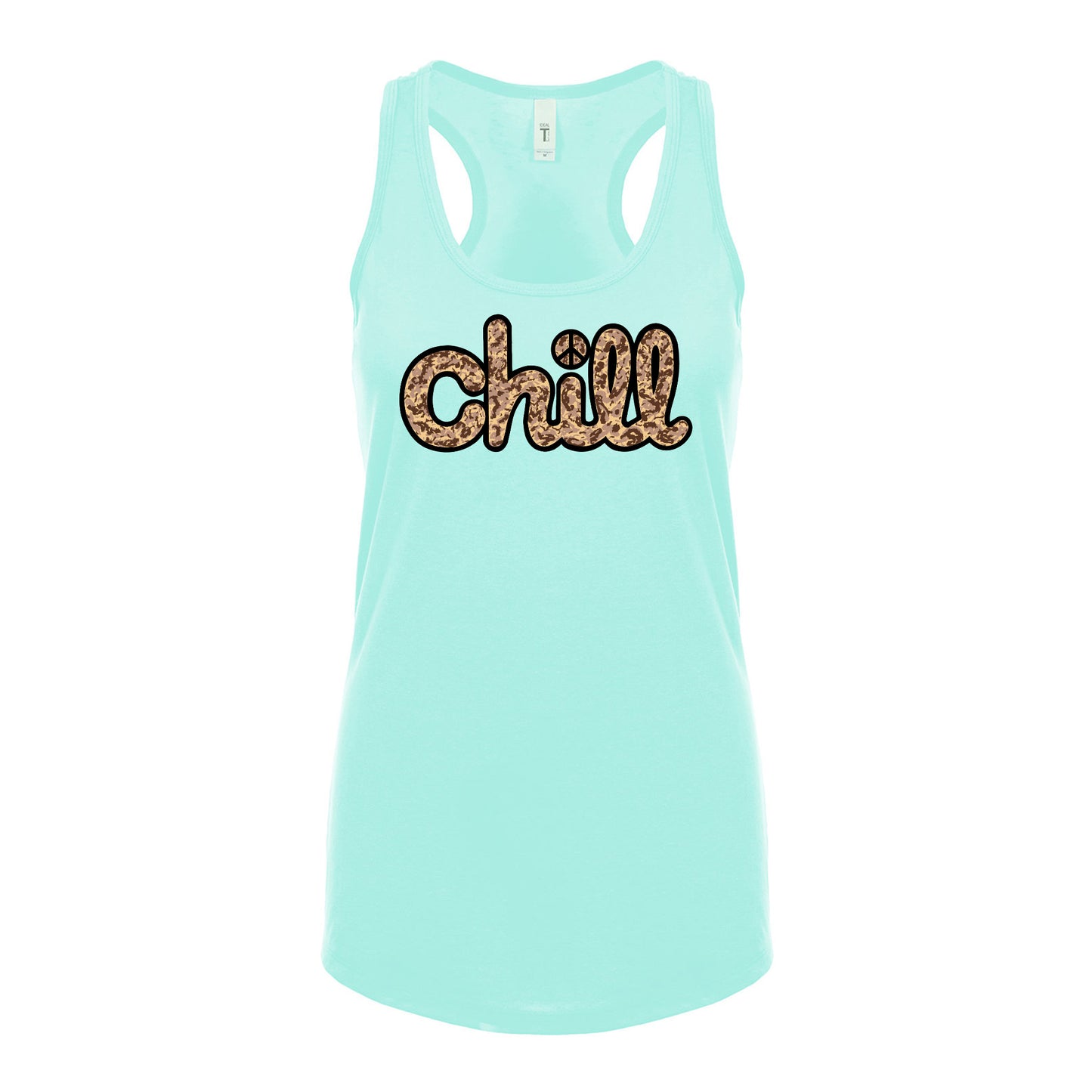 Womens Chill Peace Sand Camo Racerback Tank