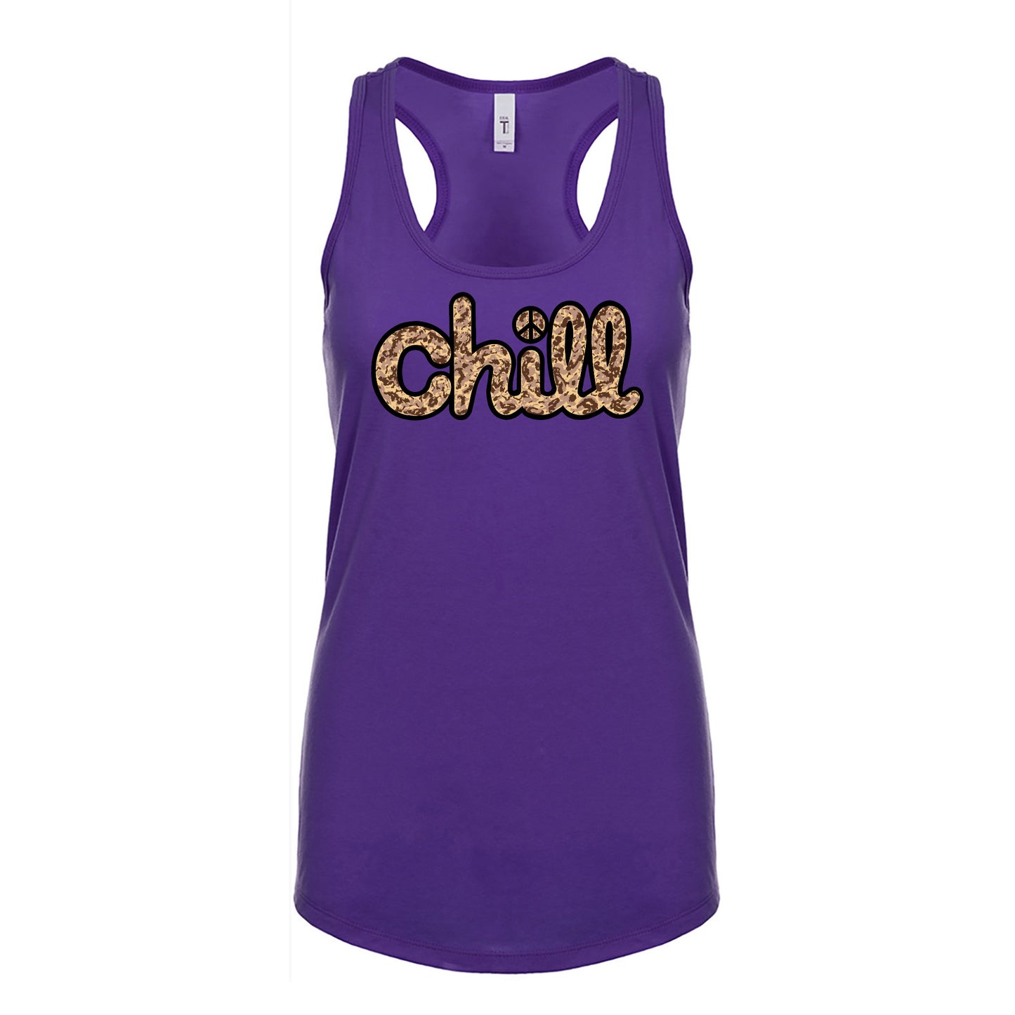 Womens Chill Peace Sand Camo Racerback Tank