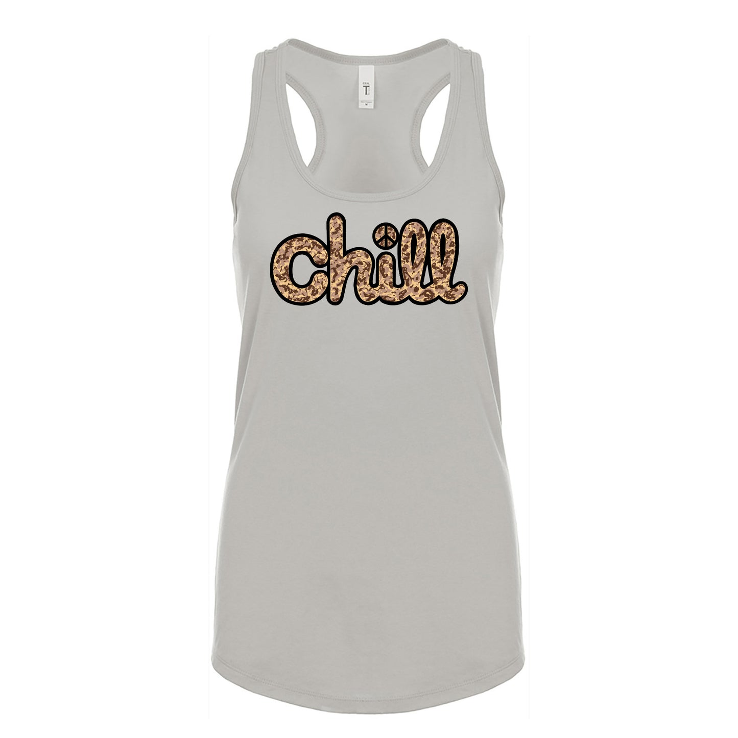 Womens Chill Peace Sand Camo Racerback Tank