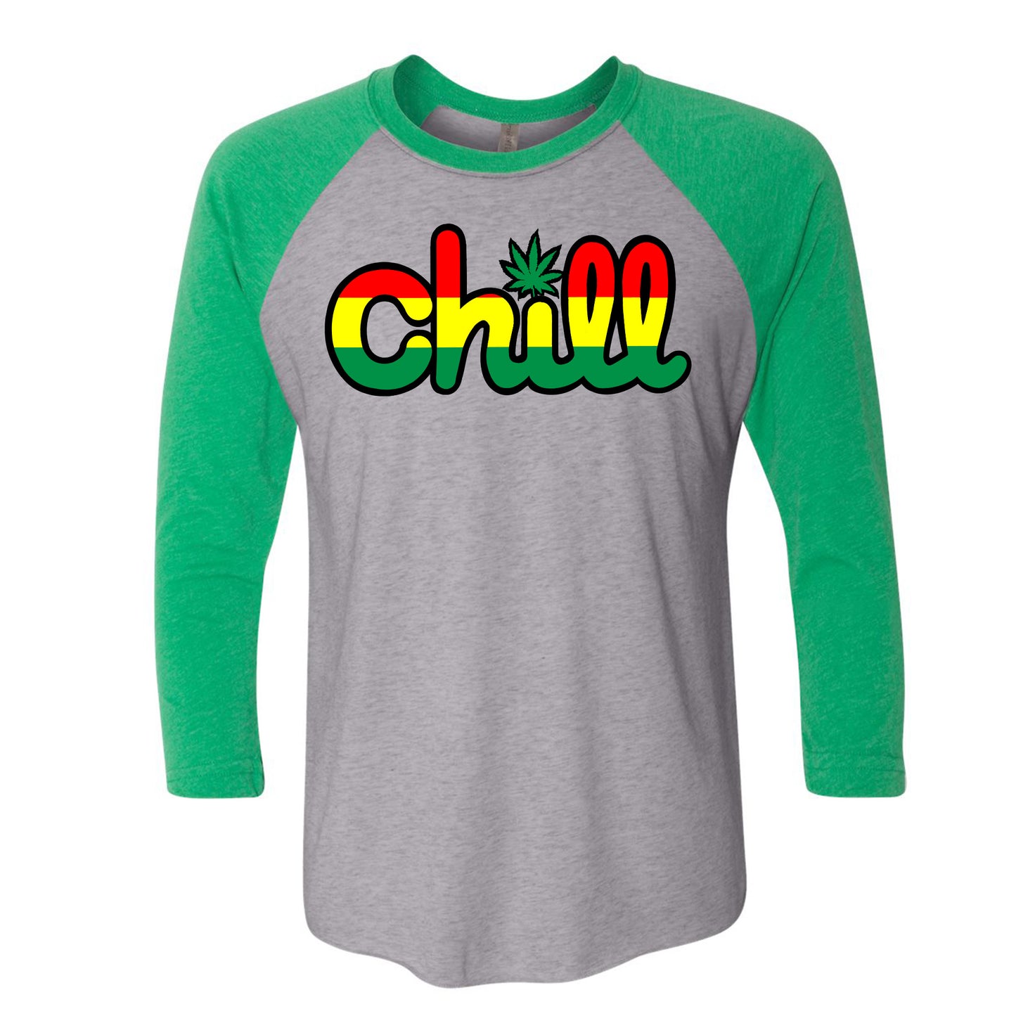 Chill Leaf Rasta Baseball 3/4 Sleeve T