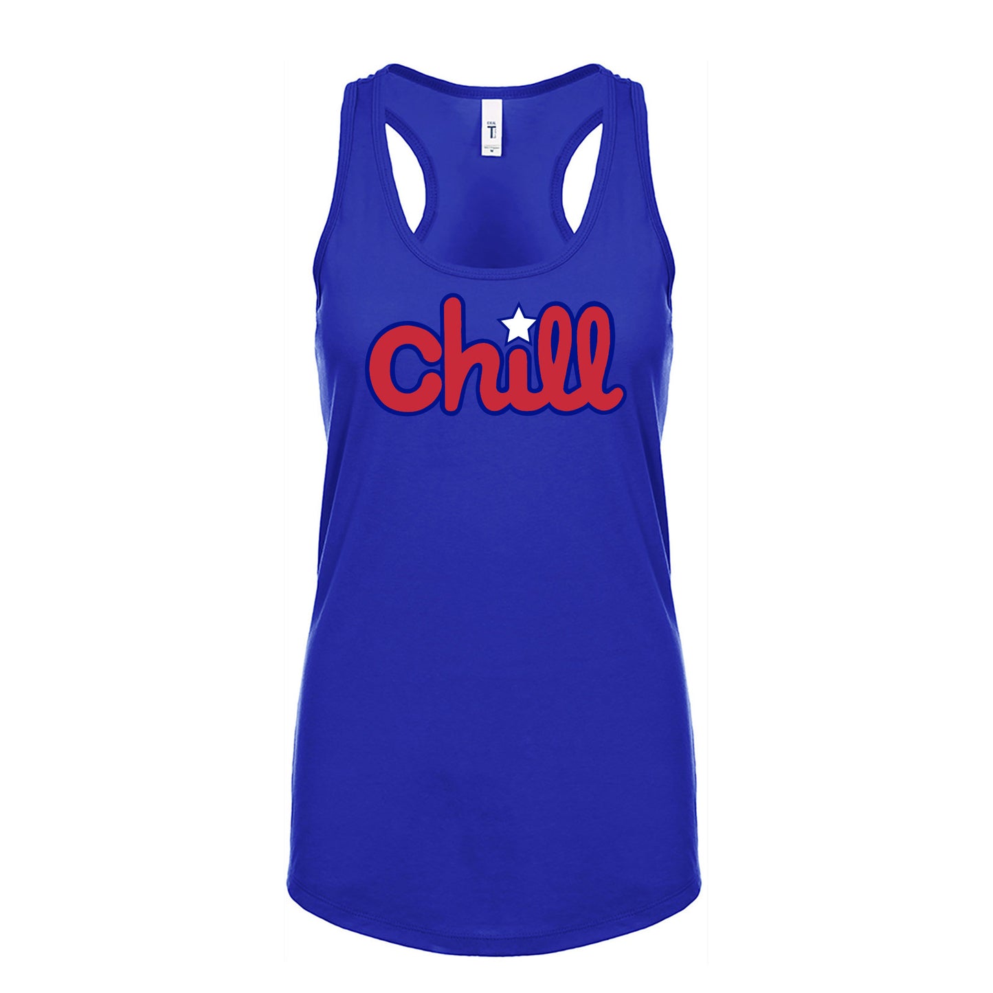 Womens Chill Patriot Star Racerback Tank
