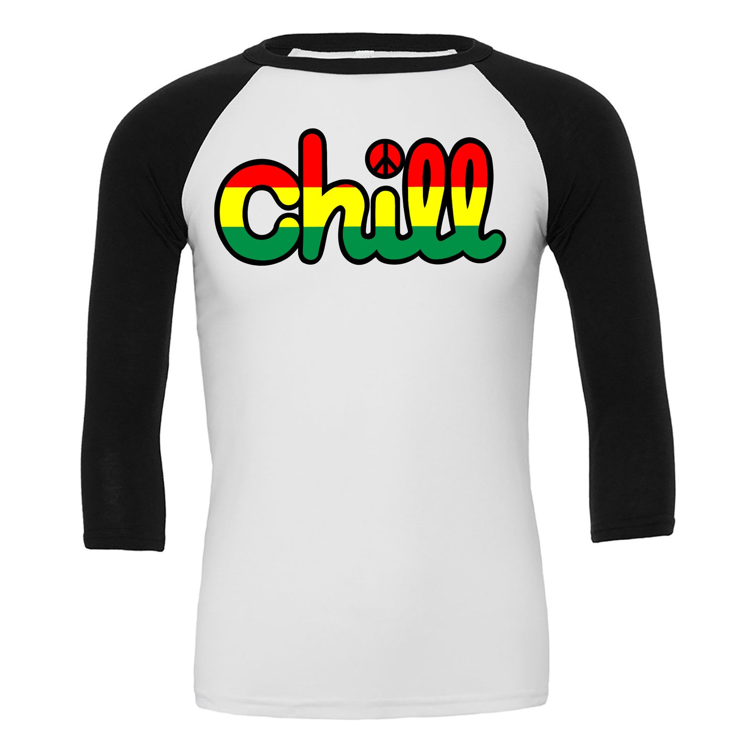Chill Peace Rasta Baseball 3/4 Sleeve T
