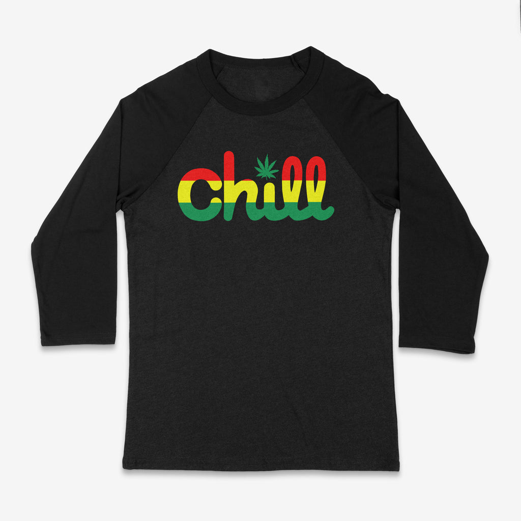 Chill Leaf Rasta Baseball 3/4 Sleeve T