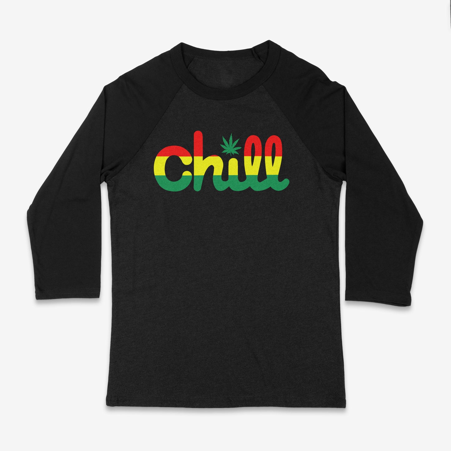 Chill Leaf Rasta Baseball 3/4 Sleeve T