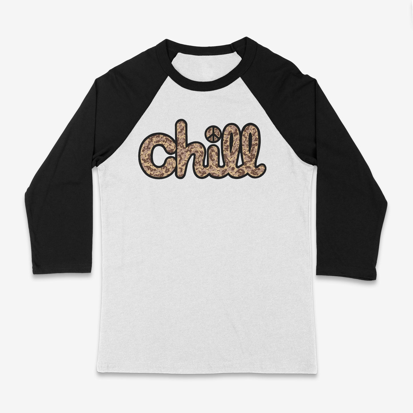 Chill Peace Sand Camo Baseball 3/4 Sleeve T