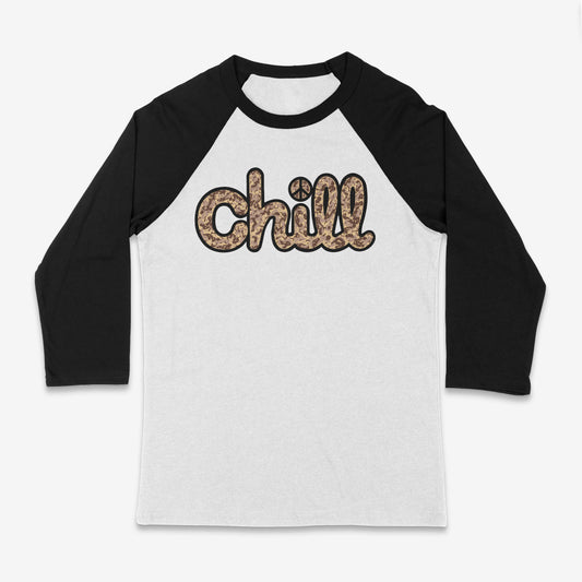 Chill Peace Sand Camo Baseball 3/4 Sleeve T