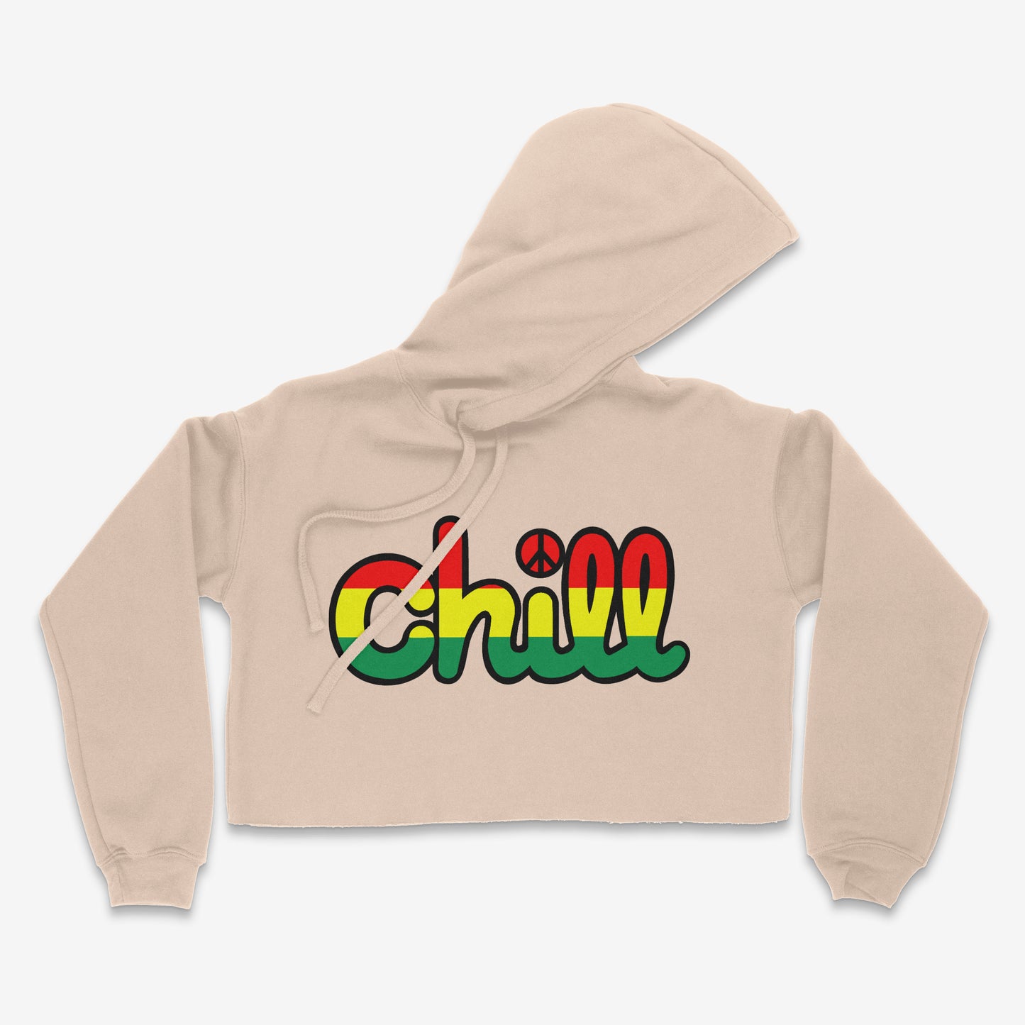 Womens Chill Rasta Peace Crop Hood
