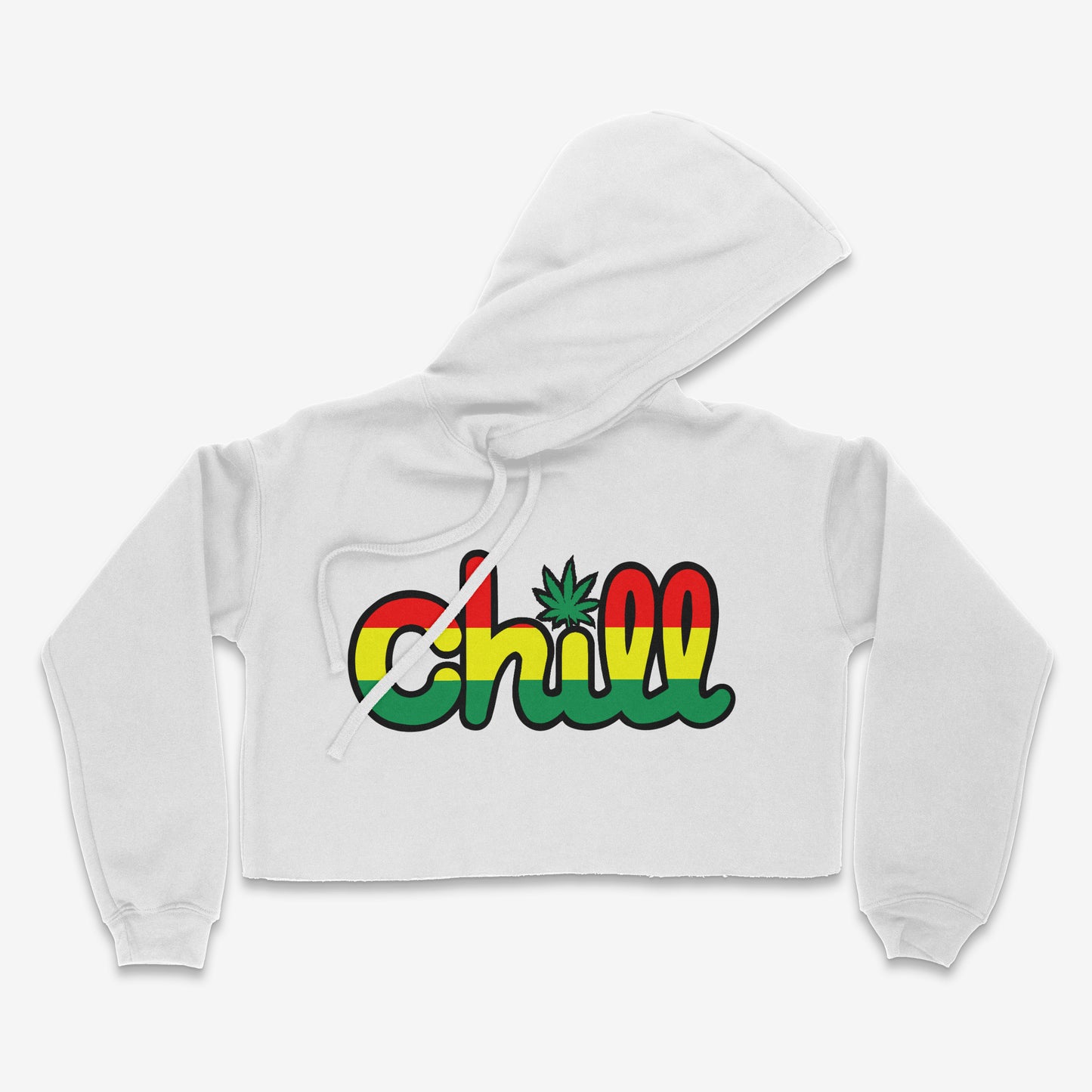Womens Chill Rasta Leaf Crop Hood