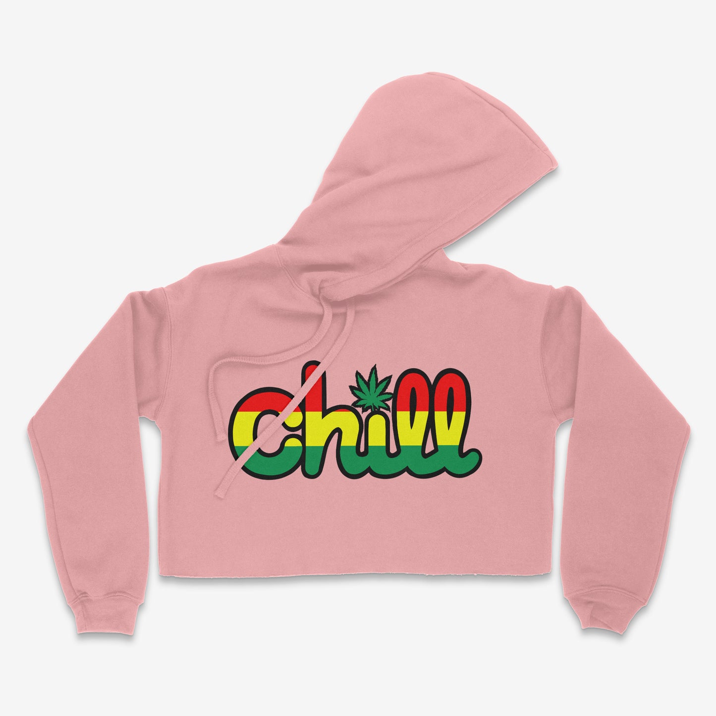Womens Chill Rasta Leaf Crop Hood