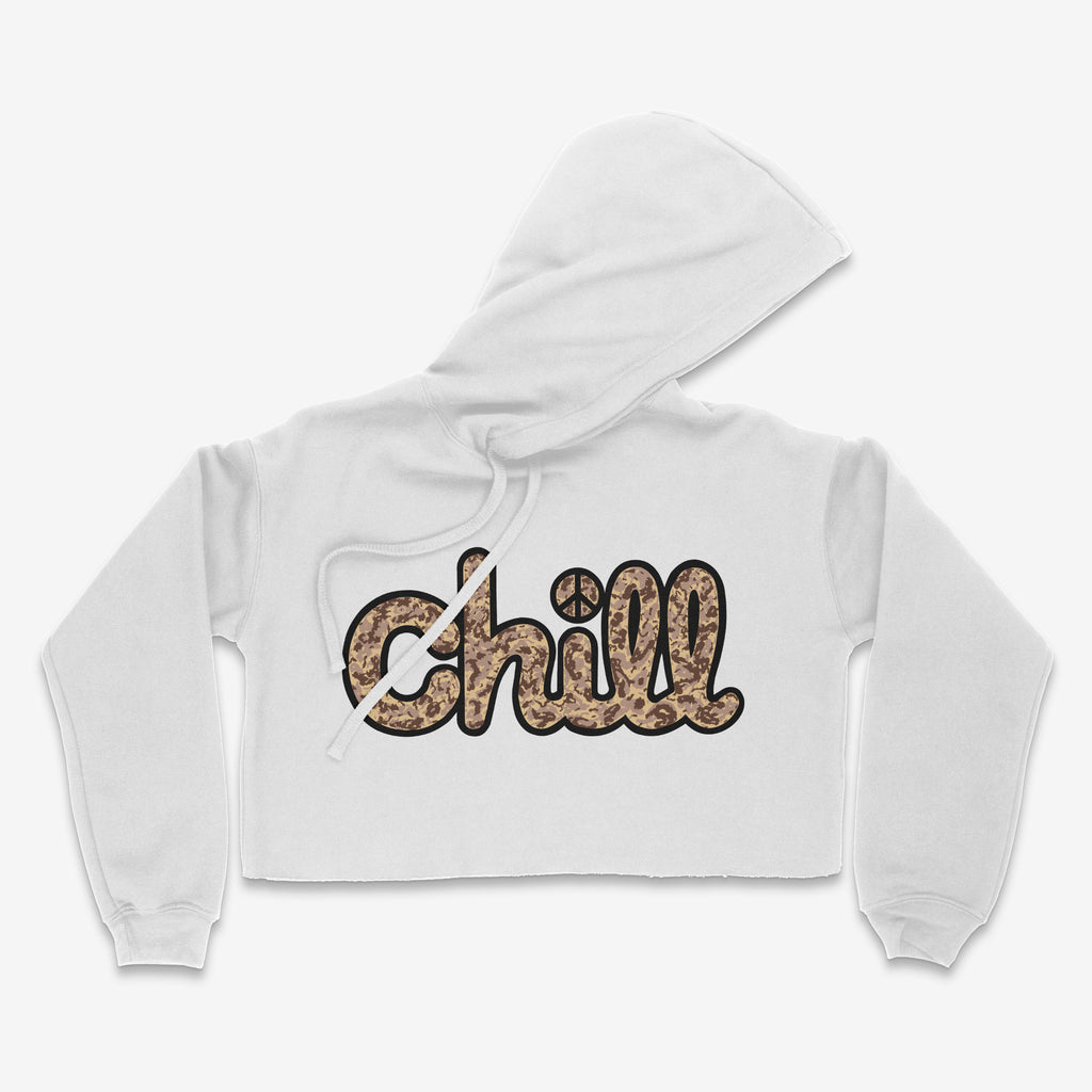 Womens Chill Peace Sand Camo Crop Hood