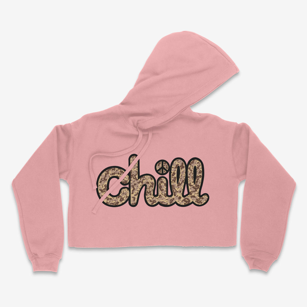 Womens Chill Peace Sand Camo Crop Hood