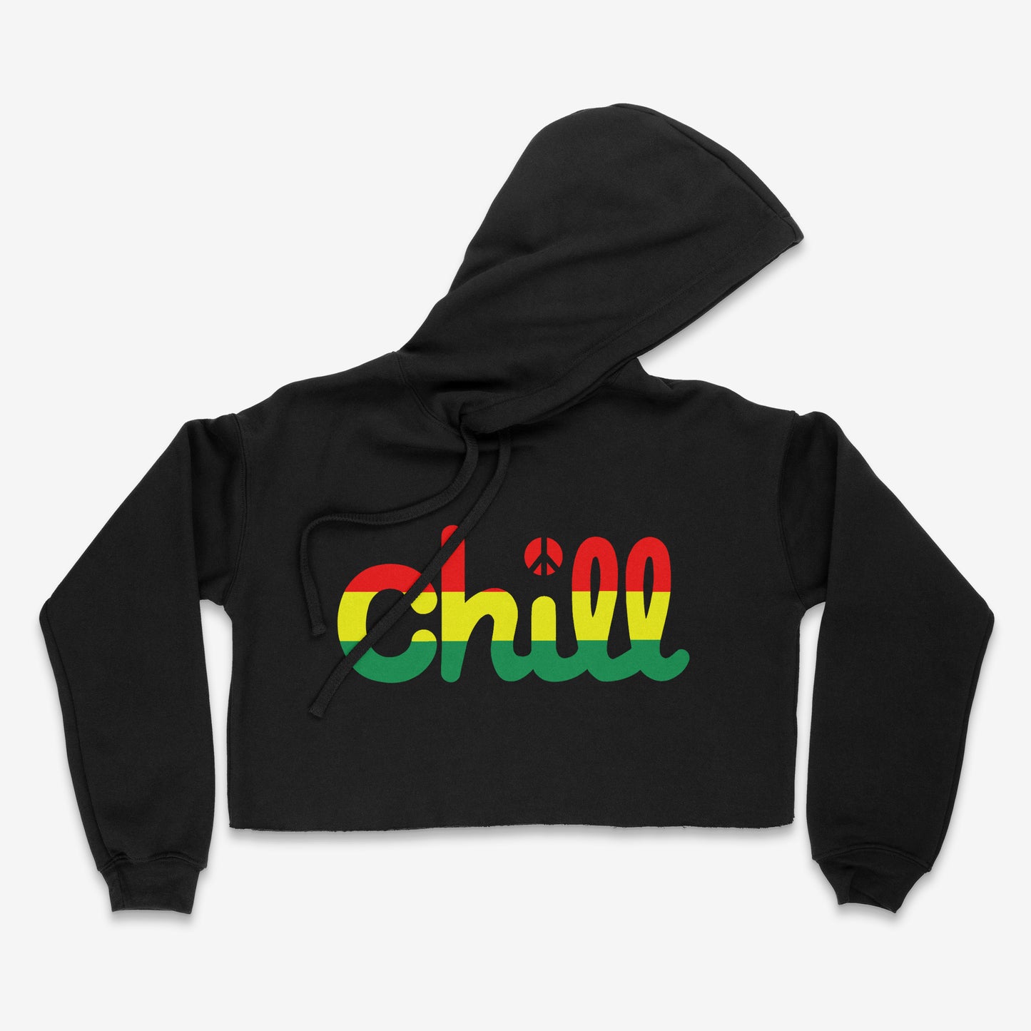 Womens Chill Rasta Peace Crop Hood