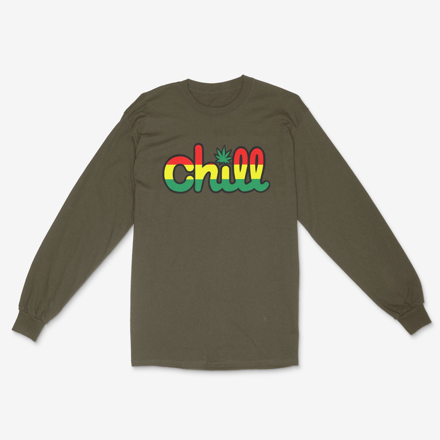 Chill Rasta Leaf Long Sleeve T