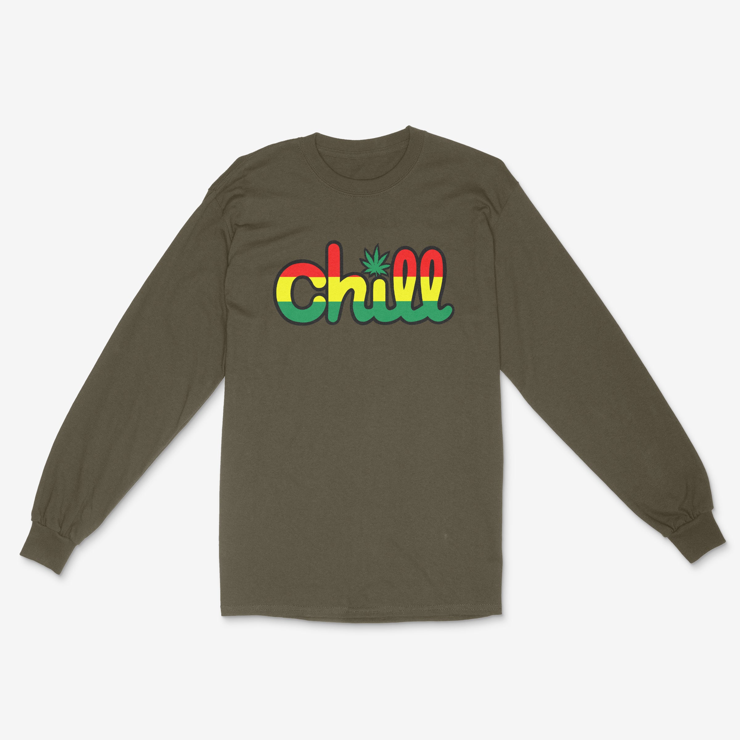 Chill Rasta Leaf Long Sleeve T