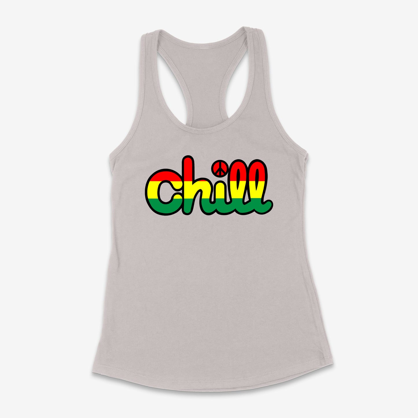 Womens Chill Rasta Peace Racerback Tank
