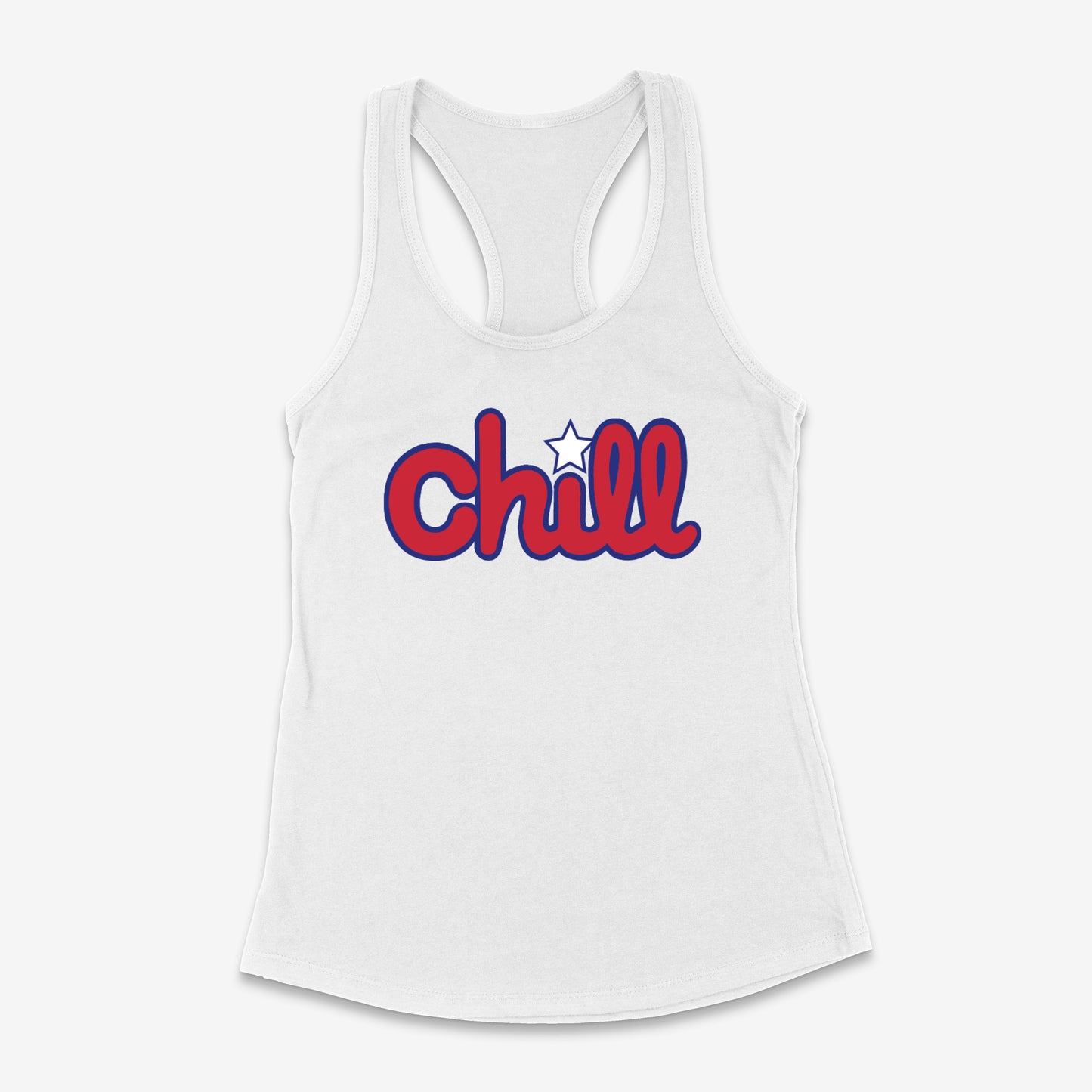 Womens Chill Patriot Star Racerback Tank