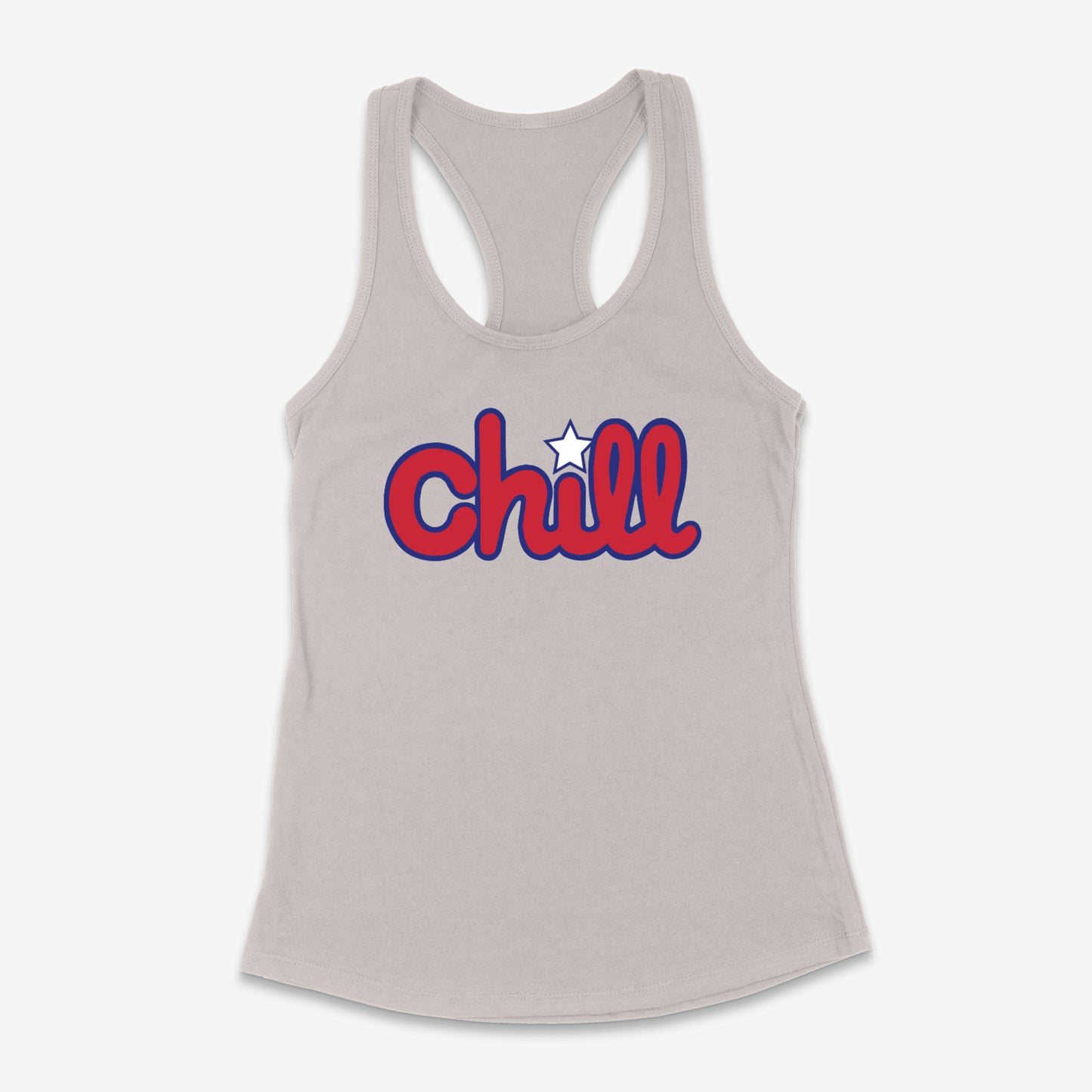 Womens Chill Patriot Star Racerback Tank