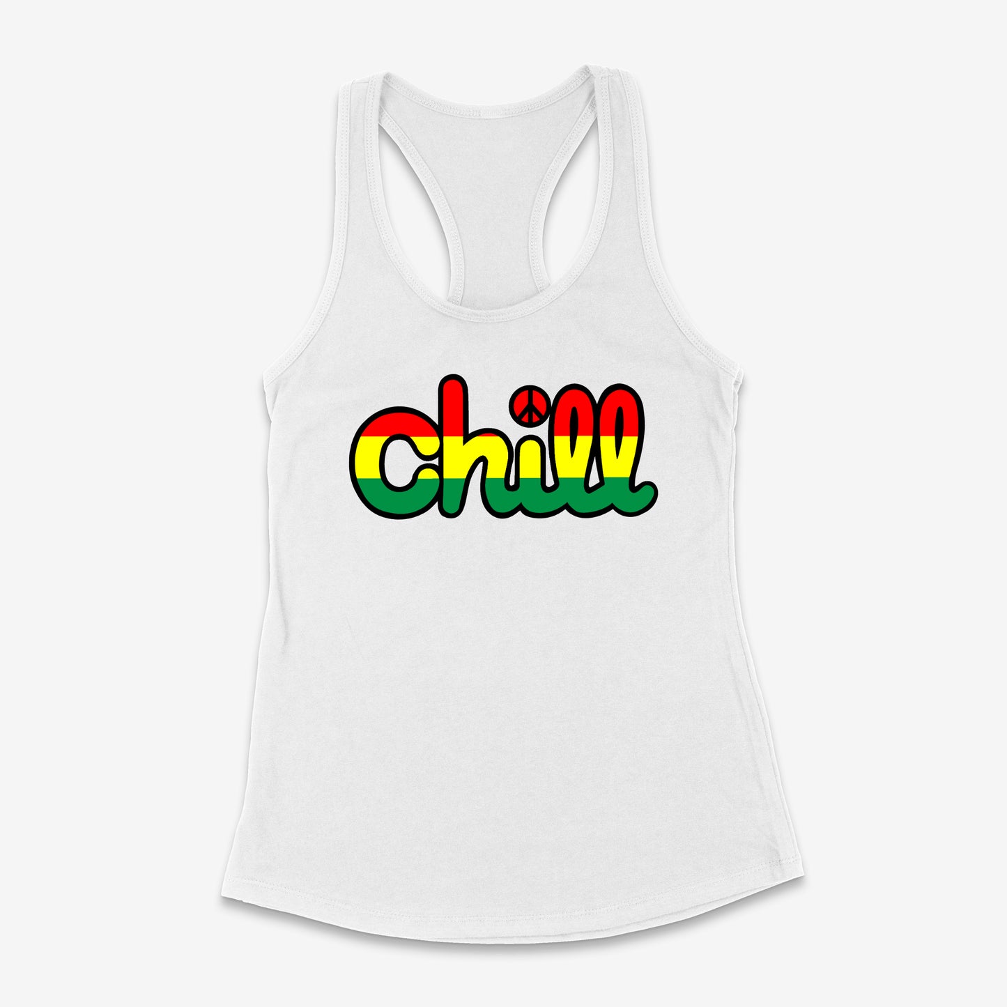 Womens Chill Rasta Peace Racerback Tank