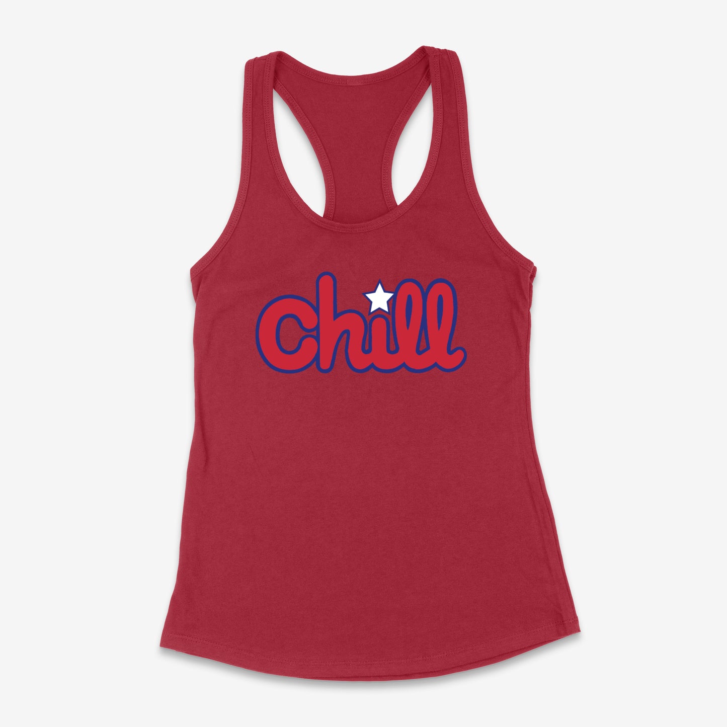 Womens Chill Patriot Star Racerback Tank