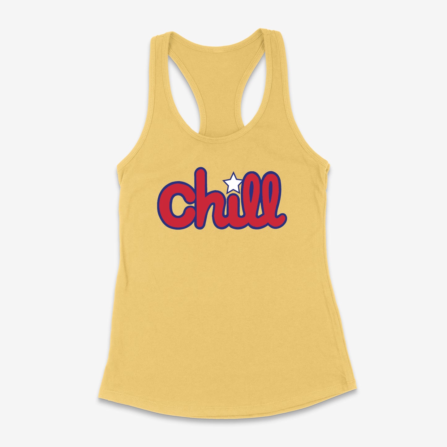 Womens Chill Patriot Star Racerback Tank