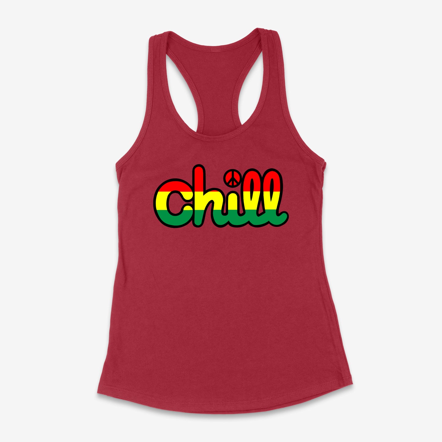 Womens Chill Rasta Peace Racerback Tank