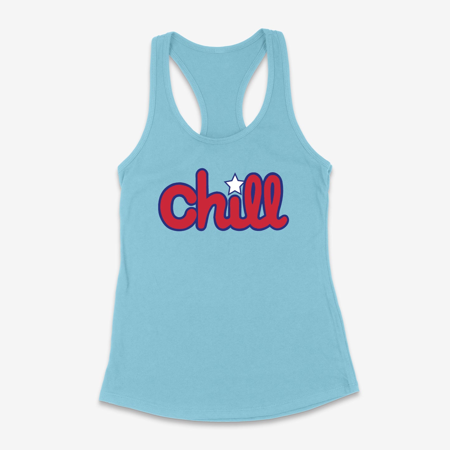 Womens Chill Patriot Star Racerback Tank