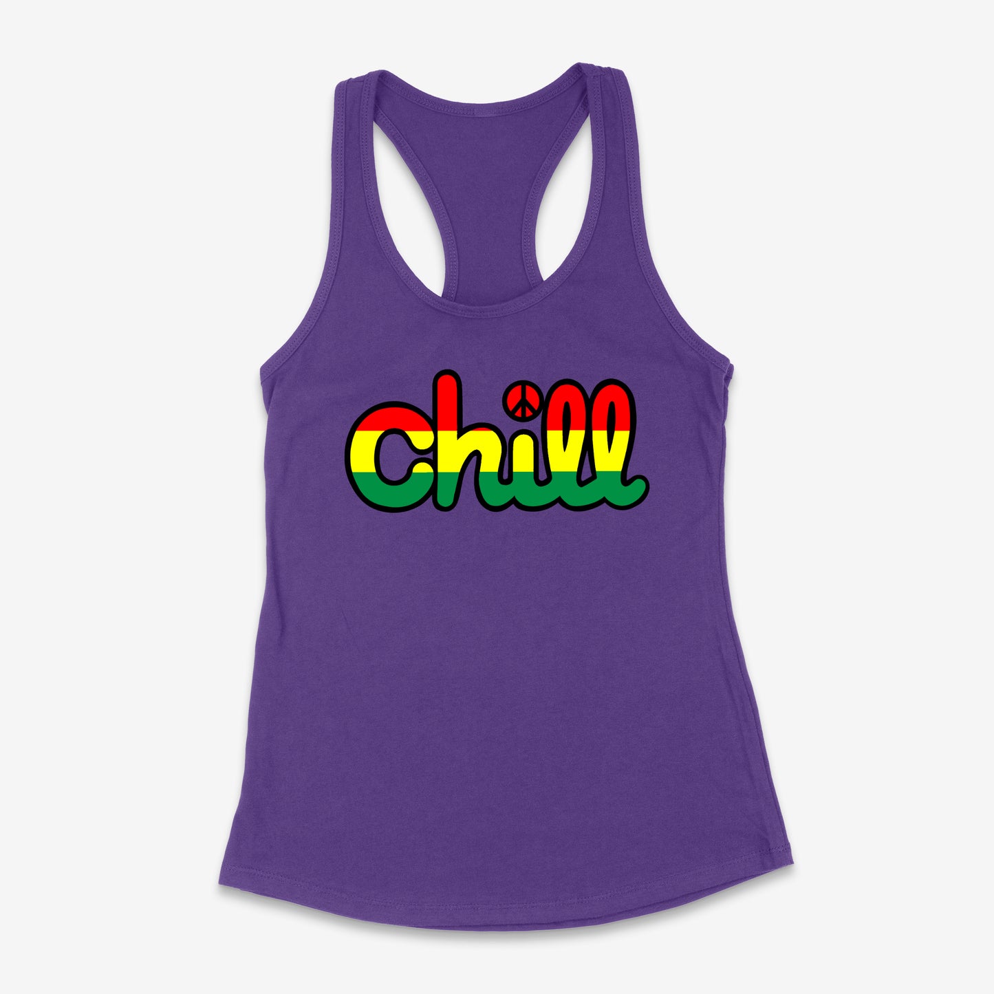 Womens Chill Rasta Peace Racerback Tank