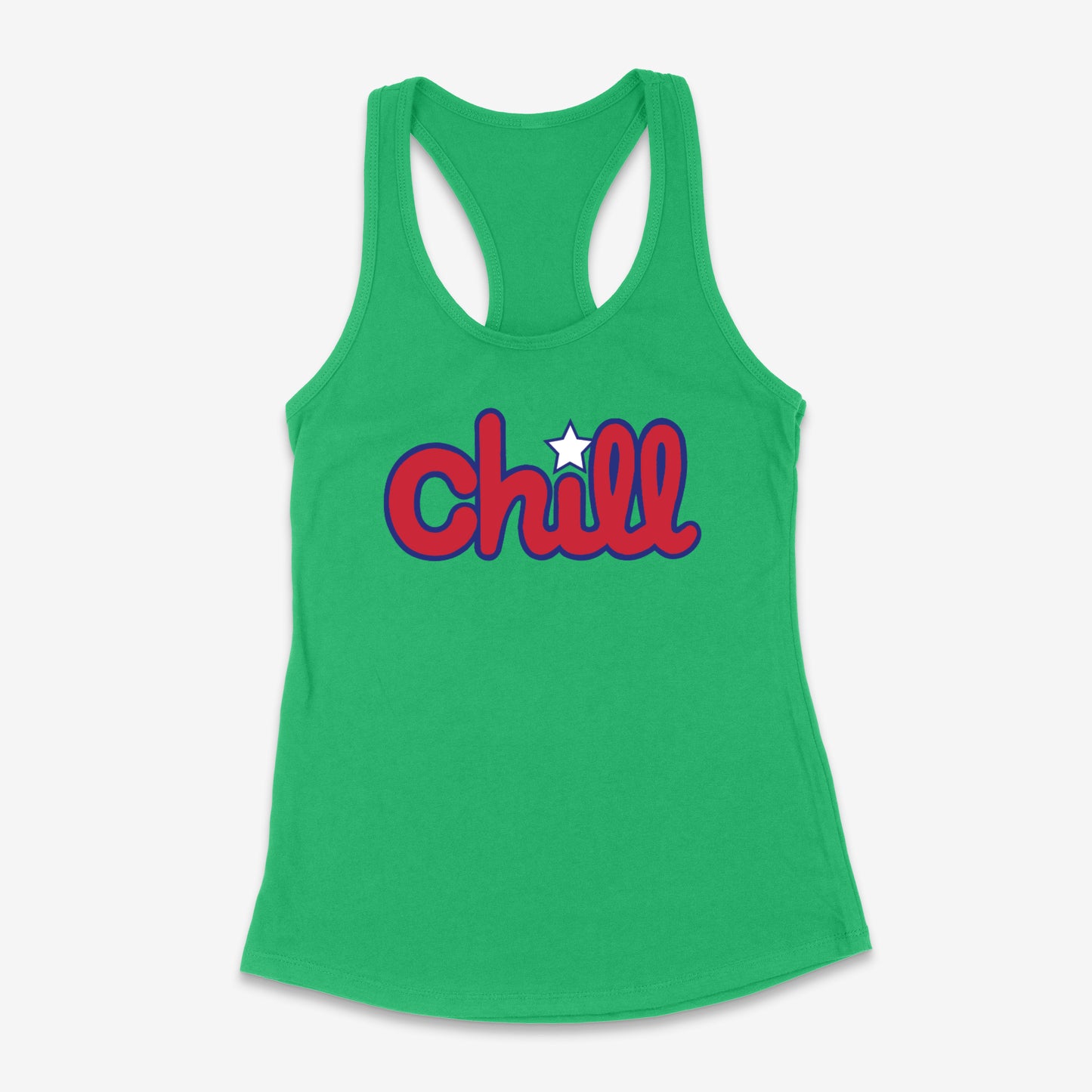Womens Chill Patriot Star Racerback Tank