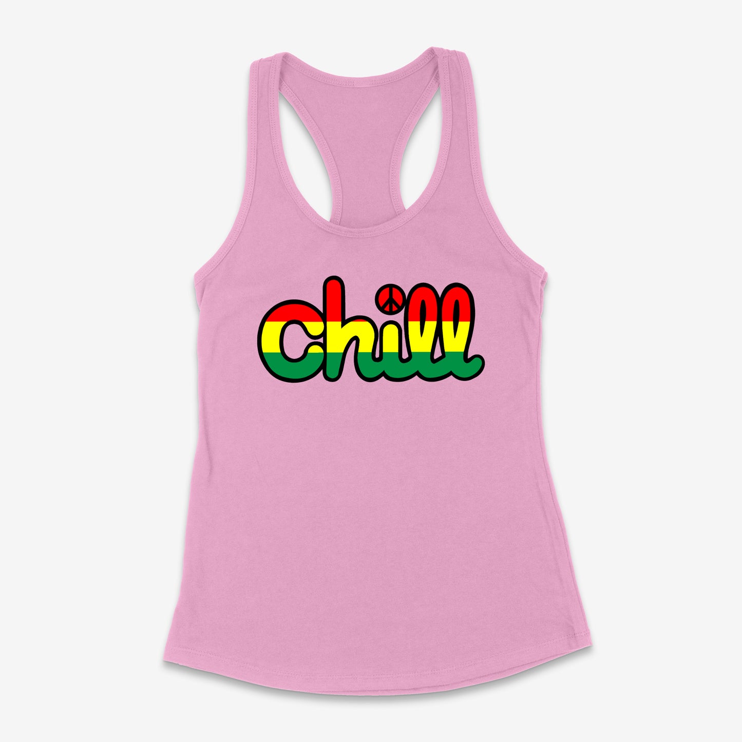 Womens Chill Rasta Peace Racerback Tank